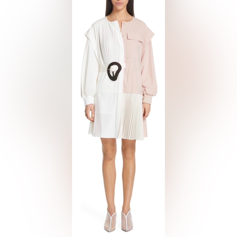 Tibi Edith Two-Tone Pleated Women's Dress